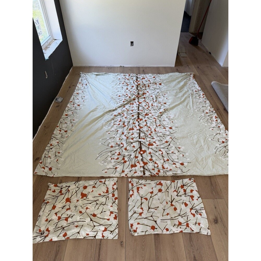 Crate Barrel Marimekko Duvet Cover & Pillowcases Full Queen Lumimarja Comforter